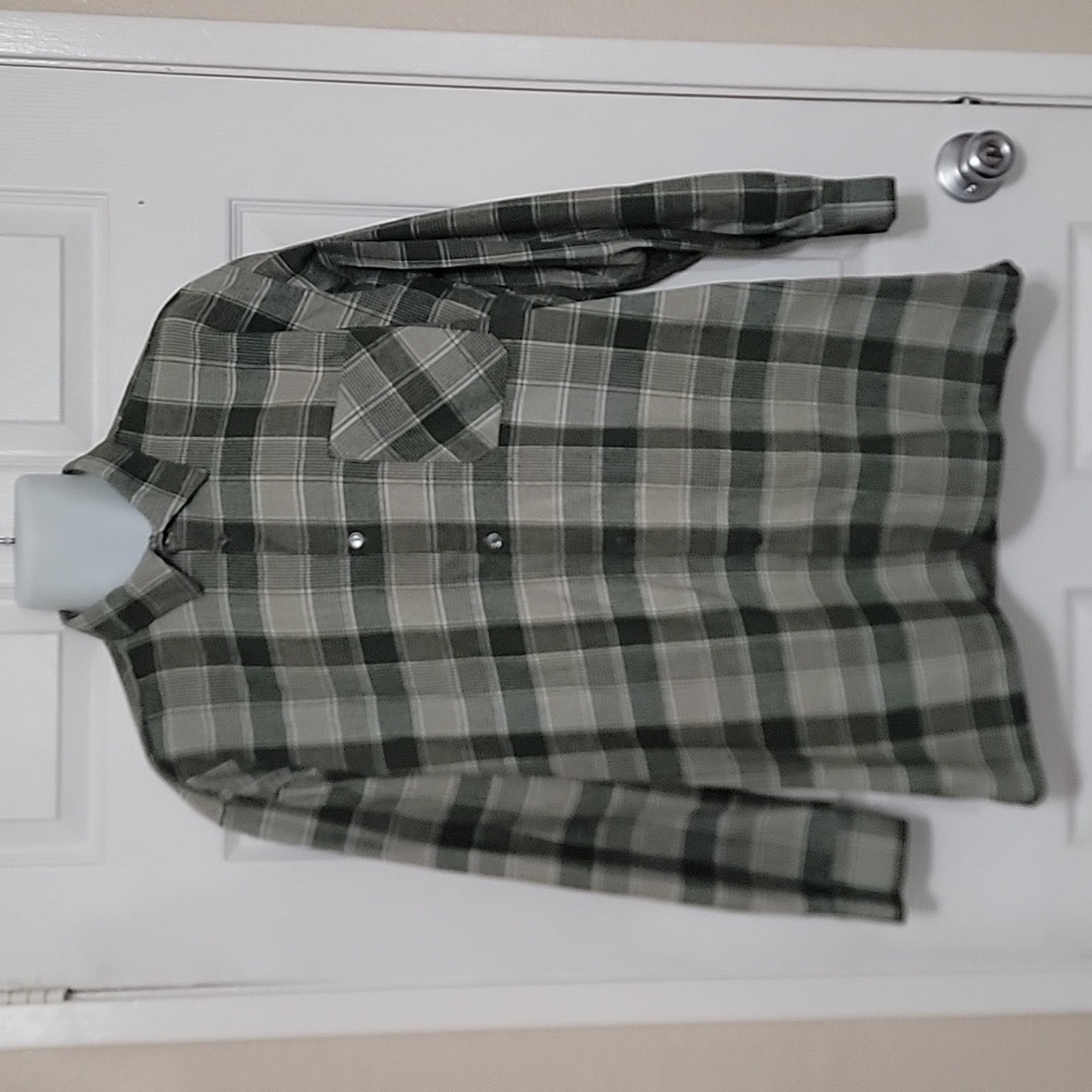 Chemise Homme Vintage Alaska Wilderness Gear - Blanche à Carreaux - Flanelle Lourde - Taille XL